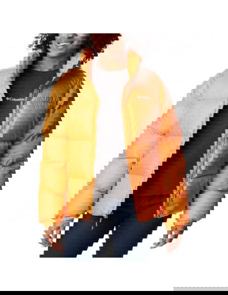 Columbia Puffect Κοντό Γυναικείο Puffer Μπουφάν για Χειμώνα Πορτοκαλί 1864781-869