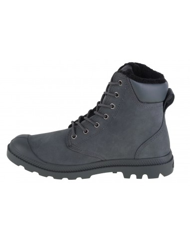 Palladium Pampa Sport Cuff Δερμάτινα Γκρι Ανδρικά Μποτάκια 72992-063-M