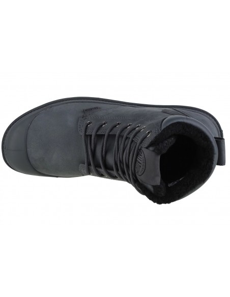 Palladium Pampa Sport Cuff Δερμάτινα Γκρι Ανδρικά Μποτάκια 72992-063-M