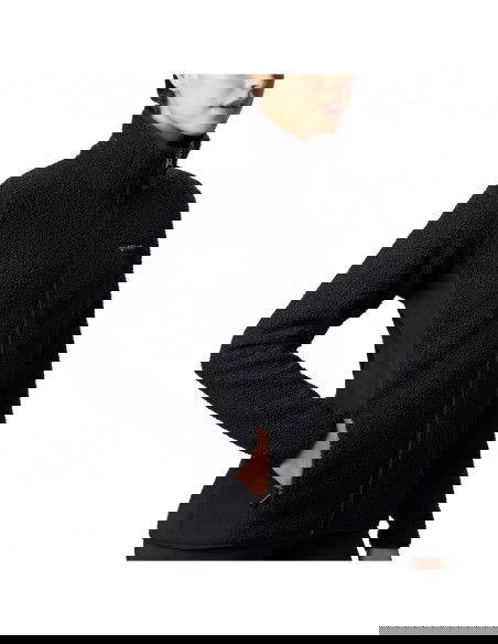 Columbia Panorama Fleece Γυναικεία Ζακέτα με Φερμουάρ σε Μαύρο Χρώμα 1861191-010