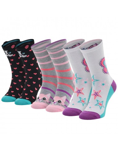 Skechers 3PPK Girls Casual Fancy Unicorn Socks SK410631000