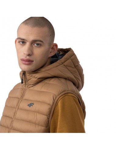 4F Αμάνικο Ανδρικό Μπουφάν Puffer Καφέ 4FAW23TVESM063-82S