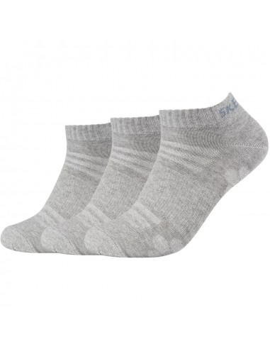 Skechers Unisex Μονόχρωμες Κάλτσες Light Grey Melange 3Pack SK43022-9300