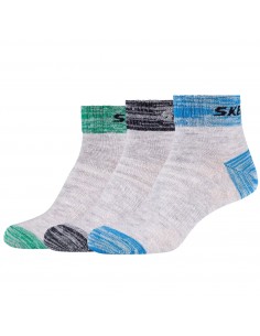 Skechers SK42022-9200 Αθλητικές Κάλτσες Γκρι 3 Ζεύγη