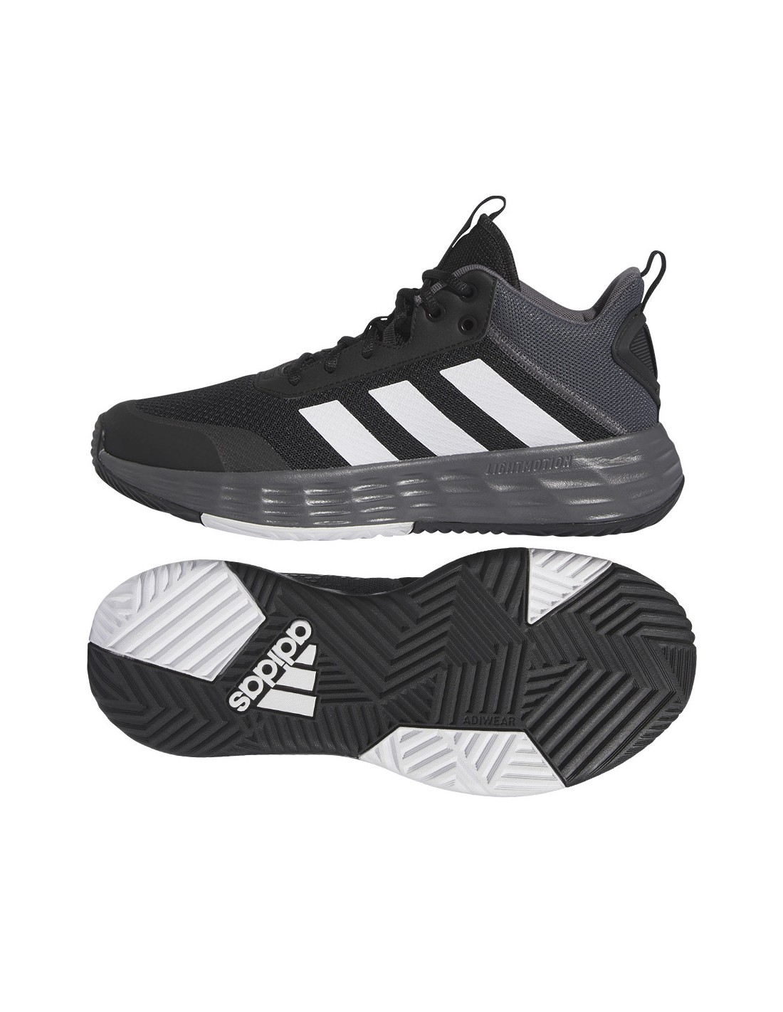 Adidas Ownthegame 2.0 IF2683 Χαμηλά Μπασκετικά Παπούτσια Core Black / Grey Five / Cloud White