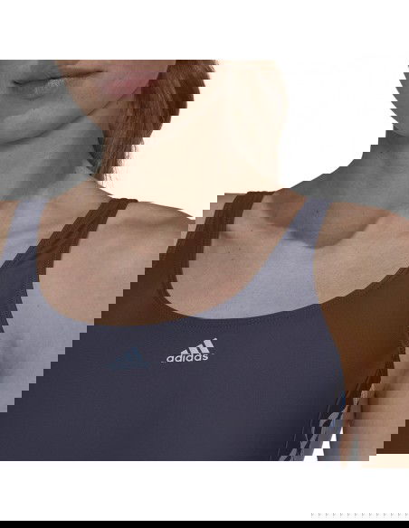 Adidas Mid 3-Stripes Αθλητικό Ολόσωμο Μαγιό Shadow Navy/Blue Dawn HS5317