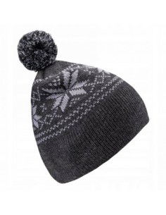 Hi-Tec Pom Pom Beanie Unisex Σκούφος Πλεκτός σε Μαύρο χρώμα 92800438542 2