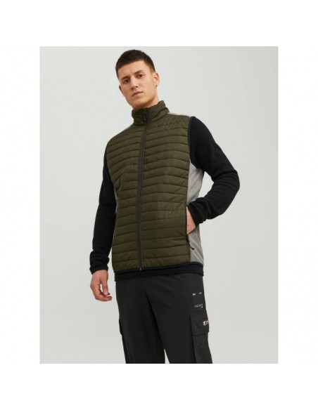 Jack & Jones Bodywarmer Αμάνικο Ανδρικό Μπουφάν Χακί 12200684