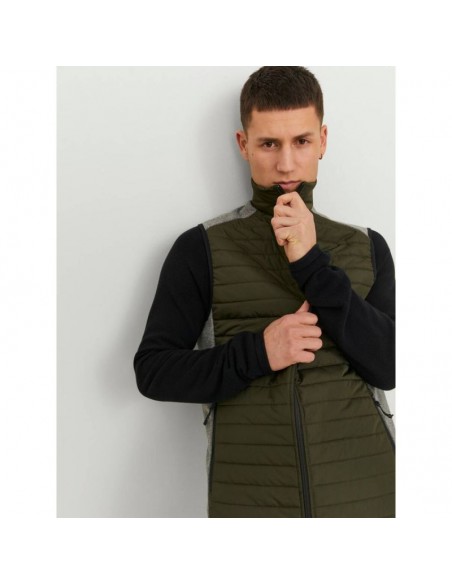 Jack & Jones Bodywarmer Αμάνικο Ανδρικό Μπουφάν Χακί 12200684
