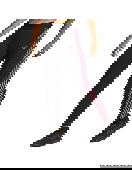 Adidas Essentials 3-Stripes Training Γυναικείο Μακρύ Κολάν Black / Pulse Magenta IA7192