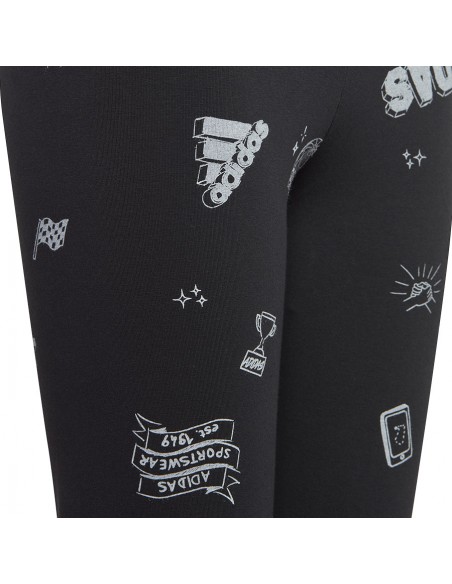 Adidas Παιδικό Κολάν Αθλητικό Μακρύ Μαύρο IA1567