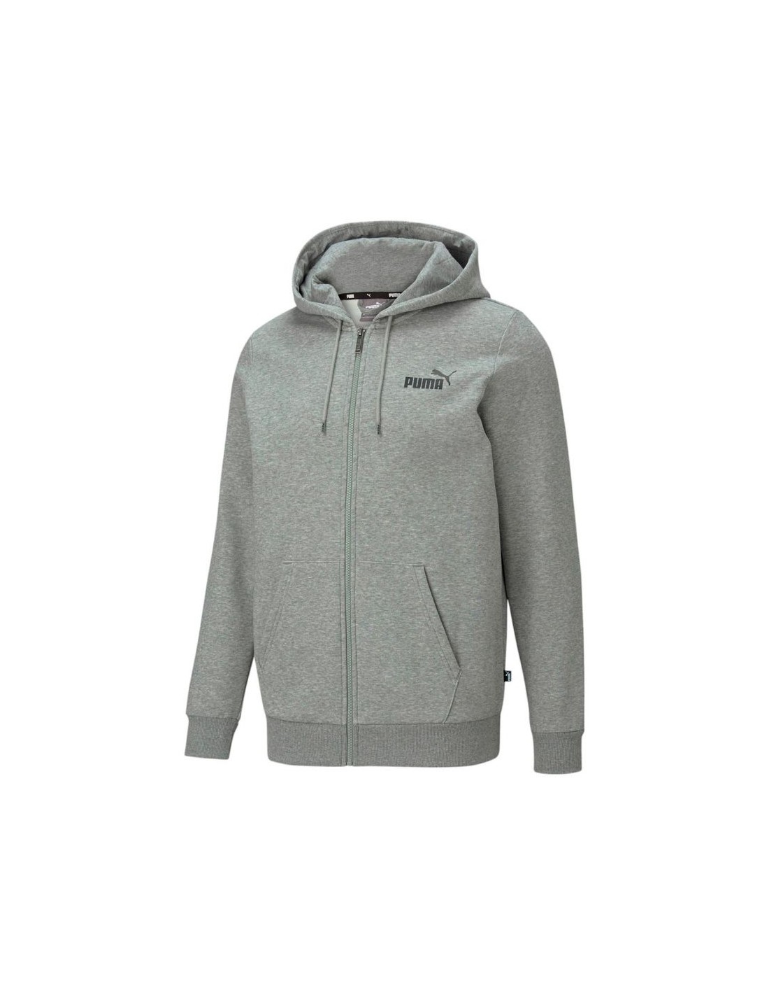 Puma Ανδρική Φούτερ Ζακέτα με Κουκούλα και Τσέπες Heather Grey 586702-03