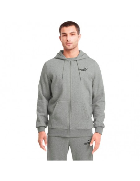 Puma Ανδρική Φούτερ Ζακέτα με Κουκούλα και Τσέπες Heather Grey 586702-03