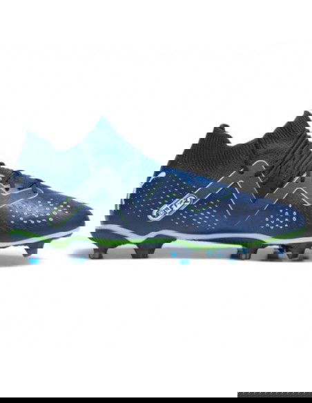 Puma Match FG/AG 107370-03 Ψηλά Ποδοσφαιρικά Παπούτσια με Τάπες Persian Blue / White / Pro Green