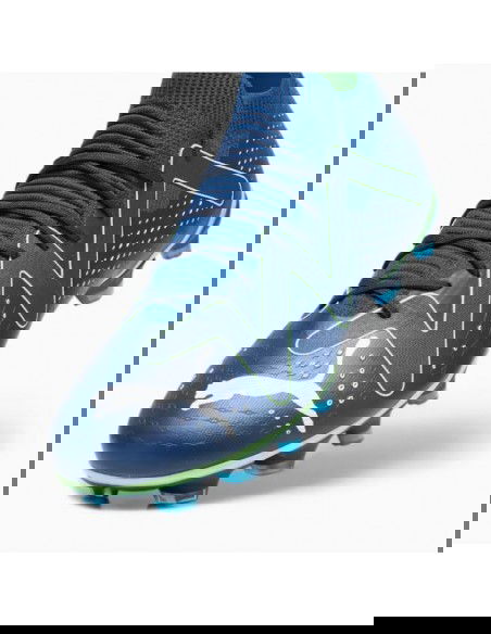 Puma Match FG/AG 107370-03 Ψηλά Ποδοσφαιρικά Παπούτσια με Τάπες Persian Blue / White / Pro Green