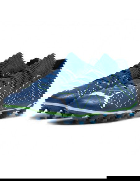 Puma Match FG/AG 107370-03 Ψηλά Ποδοσφαιρικά Παπούτσια με Τάπες Persian Blue / White / Pro Green