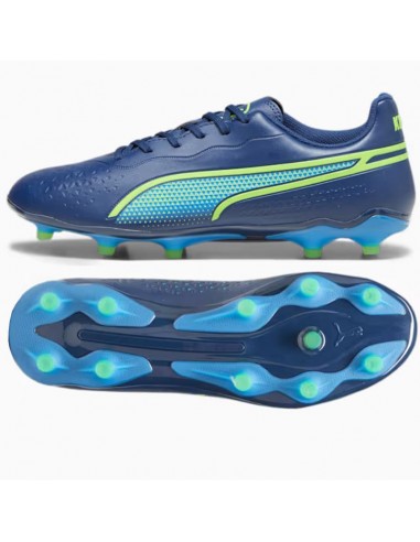Puma King Match FG/AG 107570-02 Χαμηλά Ποδοσφαιρικά Παπούτσια με Τάπες Μπλε