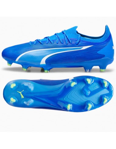 Puma Ultra Ultimate FG/AG 107311-03 Χαμηλά Ποδοσφαιρικά Παπούτσια με Τάπες Ultra Blue / White / Pro Green