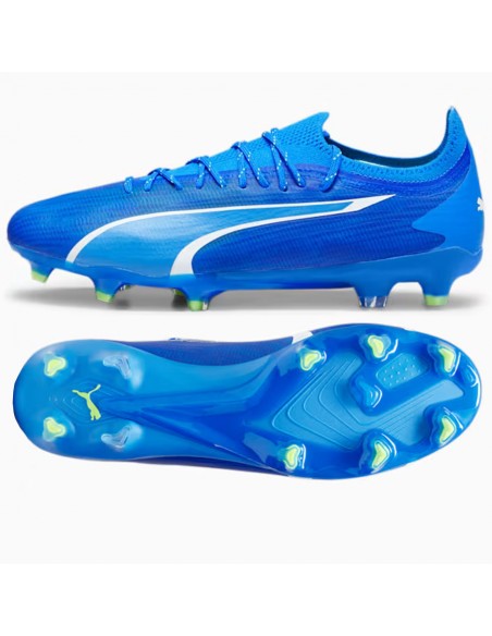 Puma Ultra Ultimate FG/AG 107311-03 Χαμηλά Ποδοσφαιρικά Παπούτσια με Τάπες Ultra Blue / White / Pro Green