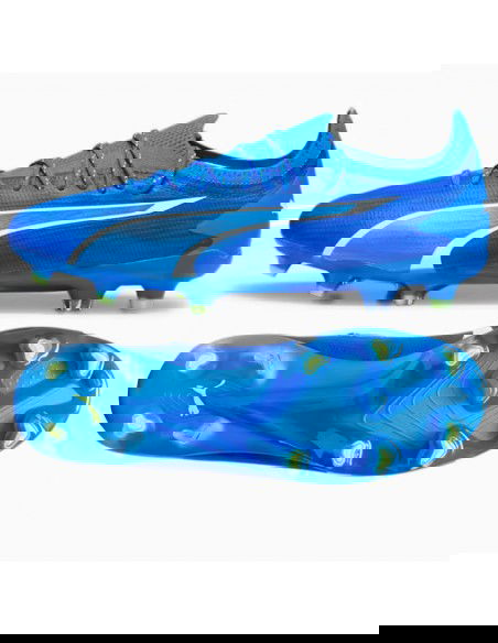 Puma Ultra Ultimate FG/AG 107311-03 Χαμηλά Ποδοσφαιρικά Παπούτσια με Τάπες Ultra Blue / White / Pro Green