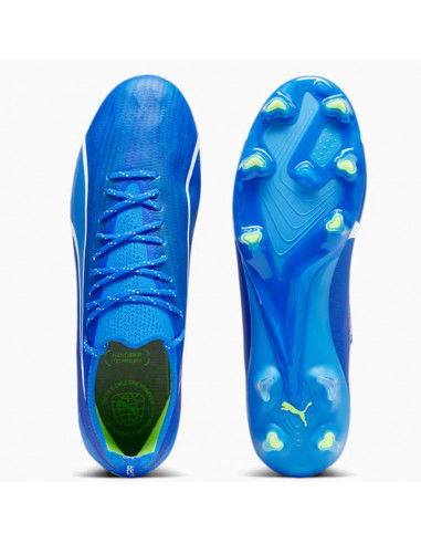 Puma Ultra Ultimate FG/AG 107311-03 Χαμηλά Ποδοσφαιρικά Παπούτσια με Τάπες Ultra Blue / White / Pro Green