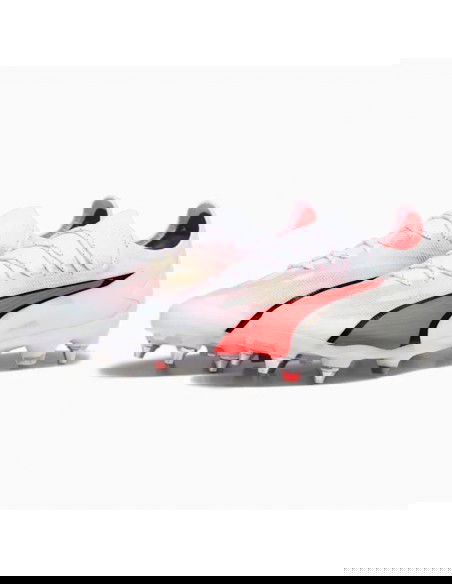 Puma Ultra Ultimate MxSG 107504-01 Χαμηλά Ποδοσφαιρικά Παπούτσια με Τάπες Λευκά