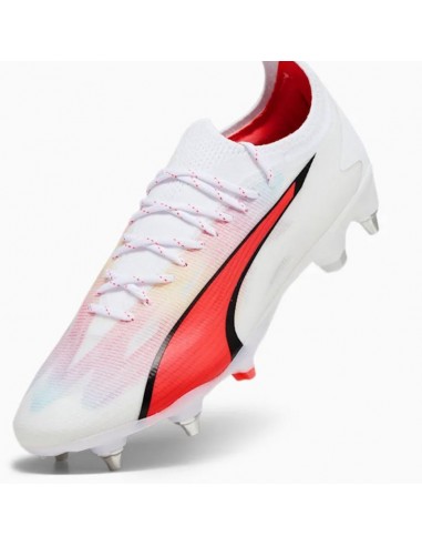 Puma Ultra Ultimate MxSG 107504-01 Χαμηλά Ποδοσφαιρικά Παπούτσια με Τάπες Λευκά