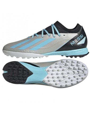 Adidas Crazyfast Messi.3 TF IE4074 Χαμηλά Ποδοσφαιρικά Παπούτσια με Σχάρα Ασημί
