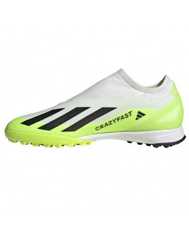 Adidas X Crazyfast.3 Laceless TF ID9346 Χαμηλά Ποδοσφαιρικά Παπούτσια με Σχάρα Cloud White / Core Black / Lucid Lemon