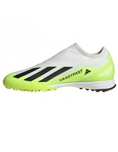 Adidas X Crazyfast.3 Laceless TF ID9346 Χαμηλά Ποδοσφαιρικά Παπούτσια με Σχάρα Cloud White / Core Black / Lucid Lemon