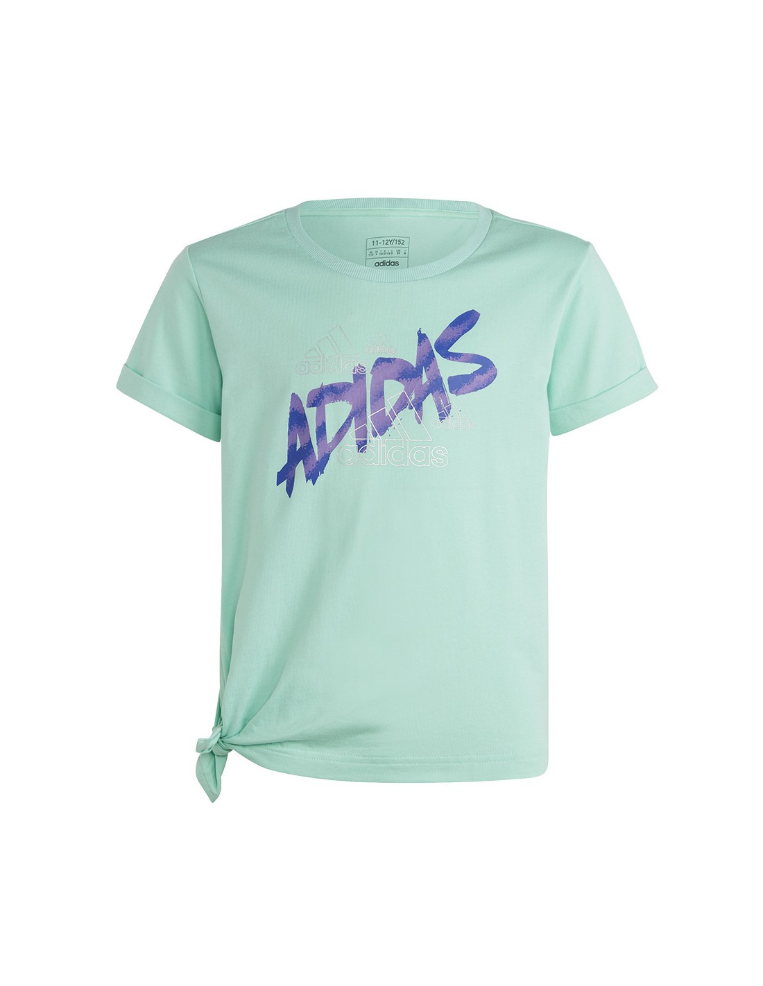 Adidas Παιδική Καλοκαιρινή Μπλούζα Κοντομάνικη Τιρκουάζ Dance Knotted HR5817