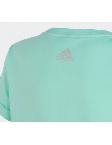 Adidas Παιδική Καλοκαιρινή Μπλούζα Κοντομάνικη Τιρκουάζ Dance Knotted HR5817