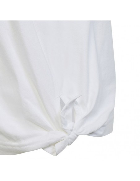 Adidas Παιδική Καλοκαιρινή Μπλούζα Κοντομάνικη Λευκή HR5818