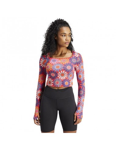 Adidas Farm Γυναικείο Crop Top Μακρυμάνικο Καλοκαιρινό Ροζ IM2361
