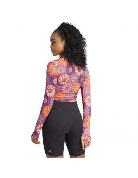 Adidas Farm Γυναικείο Crop Top Μακρυμάνικο Καλοκαιρινό Ροζ IM2361