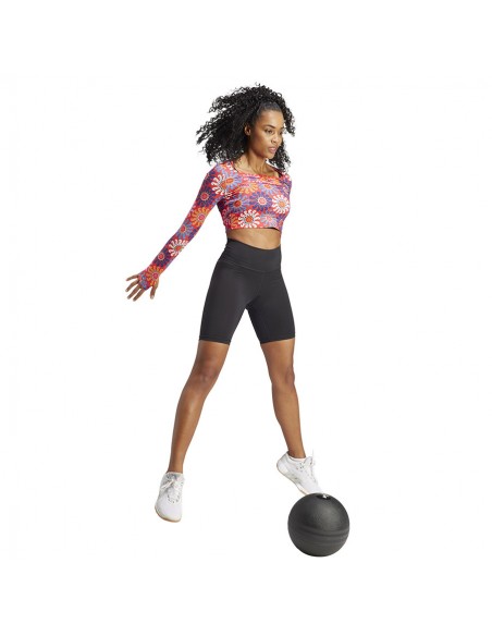 Adidas Farm Γυναικείο Crop Top Μακρυμάνικο Καλοκαιρινό Ροζ IM2361
