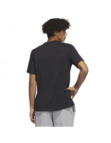 Adidas Ανδρικό T-shirt Μαύρο με Στάμπα HS2513