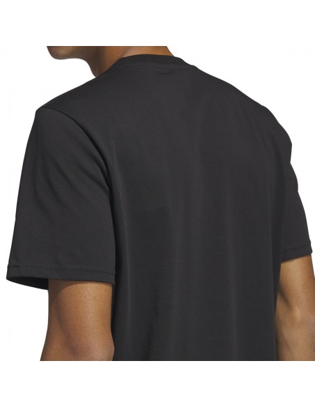 Adidas Ανδρικό T-shirt Μαύρο με Στάμπα HS2513
