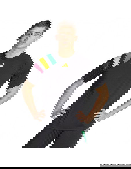 Adidas Fortore 23 Ανδρικό Αθλητικό T-shirt Κοντομάνικο Μαύρο IK5737