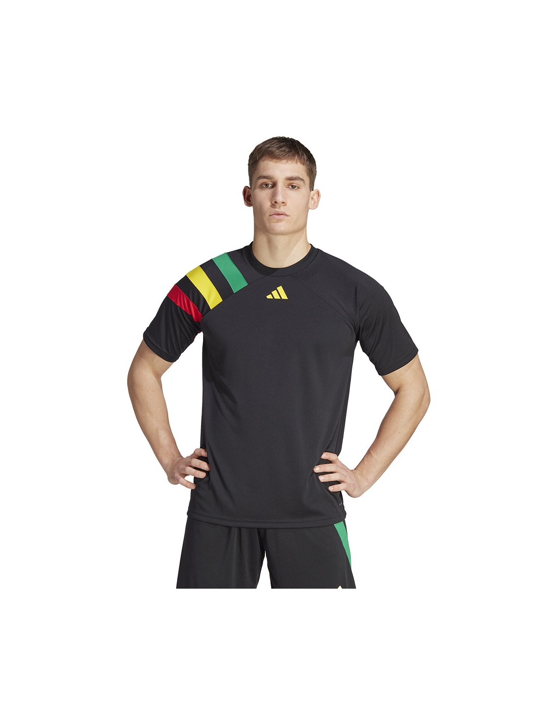 Adidas Fortore 23 Ανδρικό Αθλητικό T-shirt Κοντομάνικο Μαύρο IK5737