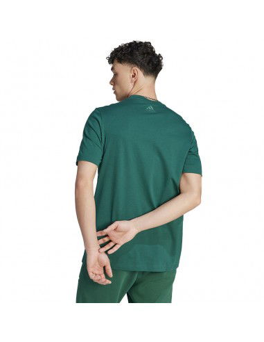 Adidas Sportswear Essentials Single Ανδρικό Αθλητικό T-shirt Κοντομάνικο Πράσινο IJ8658