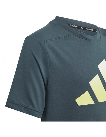 Adidas Train Icons Aeroready Παιδικό T-shirt Γκρι IJ6416