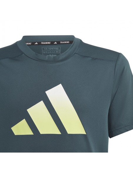 Adidas Train Icons Aeroready Παιδικό T-shirt Γκρι IJ6416