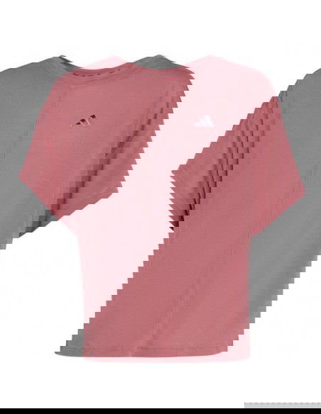 Adidas Παιδική Καλοκαιρινή Μπλούζα Κοντομάνικη Ροζ IC0323