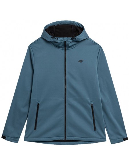 4F Ανδρικό Χειμωνιάτικο Μπουφάν Softshell Αδιάβροχο και Αντιανεμικό Μπλε 4FAW23TSOFM156-32S