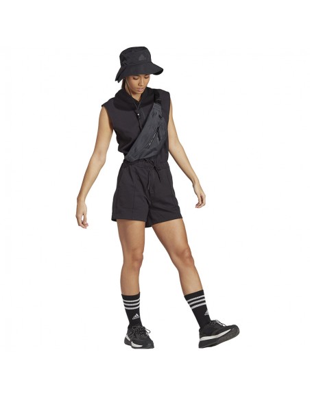 Adidas Bluv Q2 Romper Γυναικείο Κοντομάνικο Ολόσωμο Σορτς Μαύρο IC1535