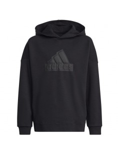 Adidas Παιδικό Φούτερ με Κουκούλα Μαύρο Future Icons Logo Hooded HR6301