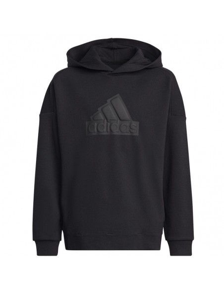 Adidas Παιδικό Φούτερ με Κουκούλα Μαύρο Future Icons Logo Hooded HR6301