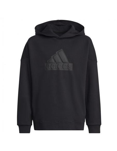 Adidas Παιδικό Φούτερ με Κουκούλα Μαύρο Future Icons Logo Hooded HR6301