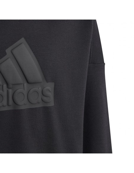 Adidas Παιδικό Φούτερ με Κουκούλα Μαύρο Future Icons Logo Hooded HR6301